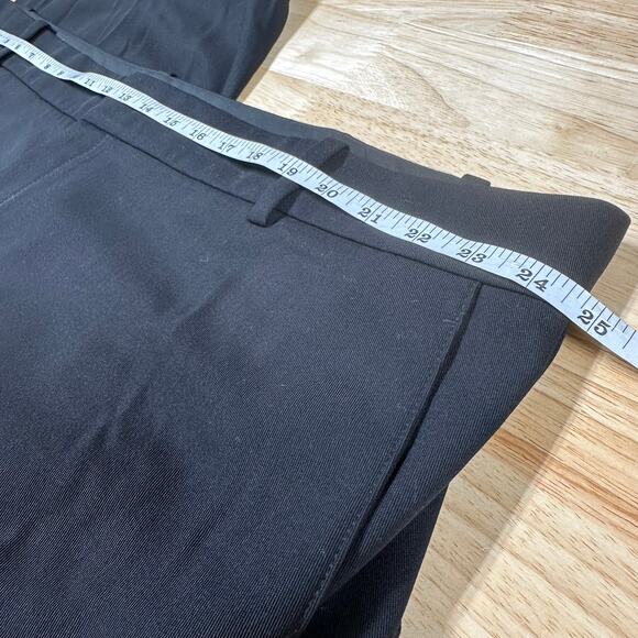 Vince NWT Black Straight Leg Wool Blend Trousers Plus Size 24 Flat Front Pockets - Picture 10 of 12